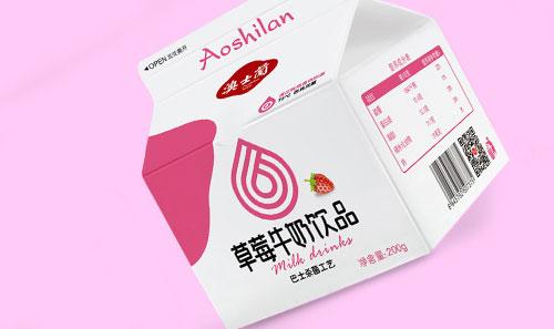 澳士蘭乳品屋頂盒白領裝包裝設計