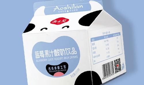 澳士蘭牛奶屋頂盒包裝設計·卡通系列